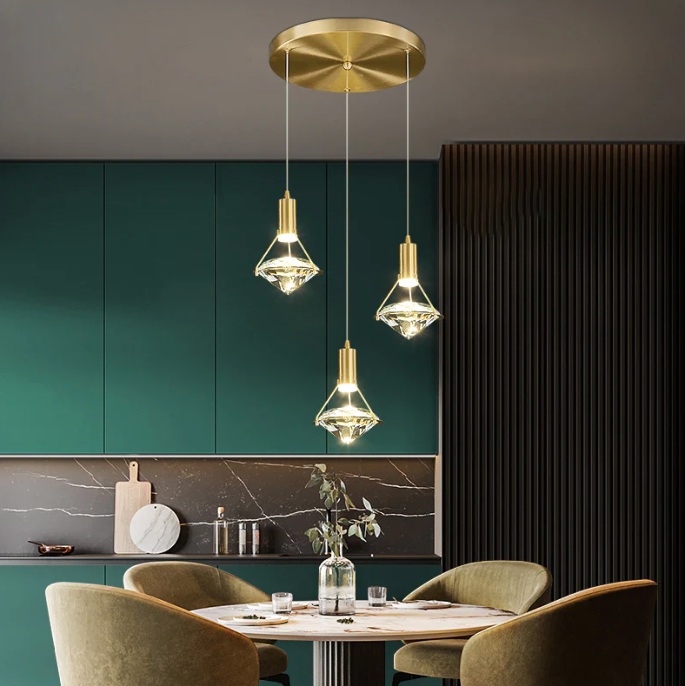 Elegant Diamond Pendant for staircase