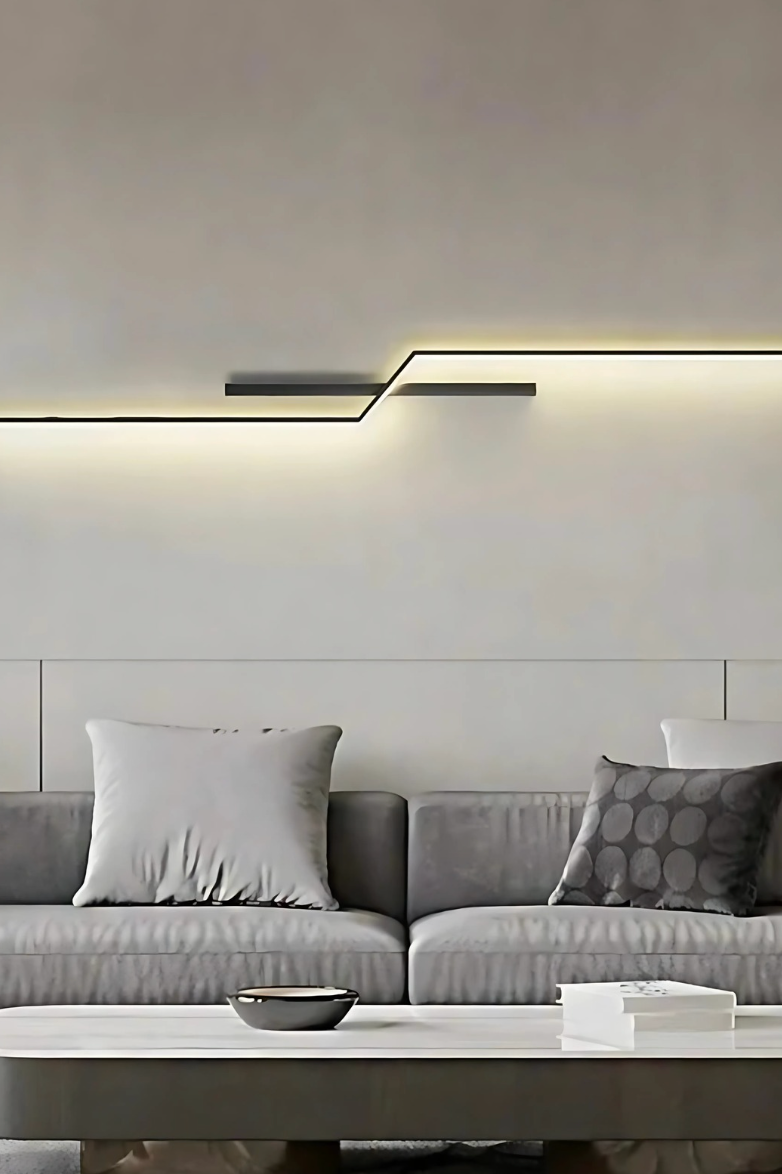 black Modern Minimalist Strip Wall Lighting