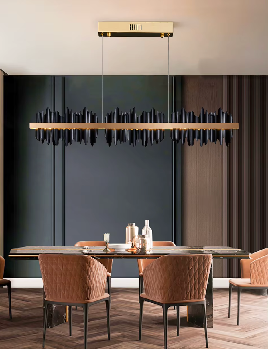 hanging chandelier black and gold