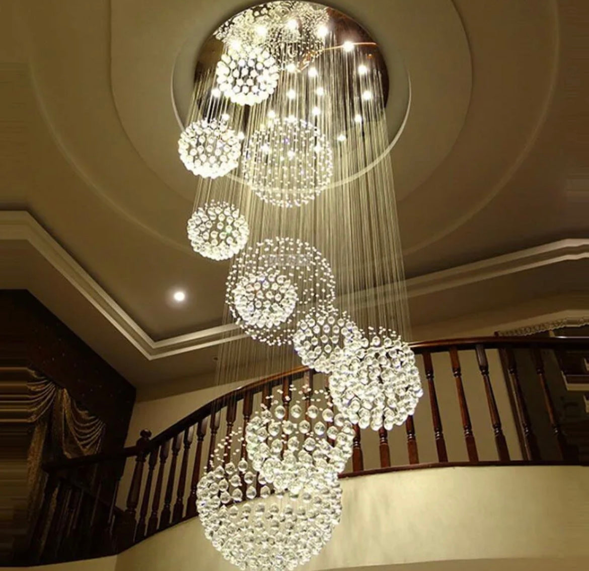 ball shaped crystal chandelier