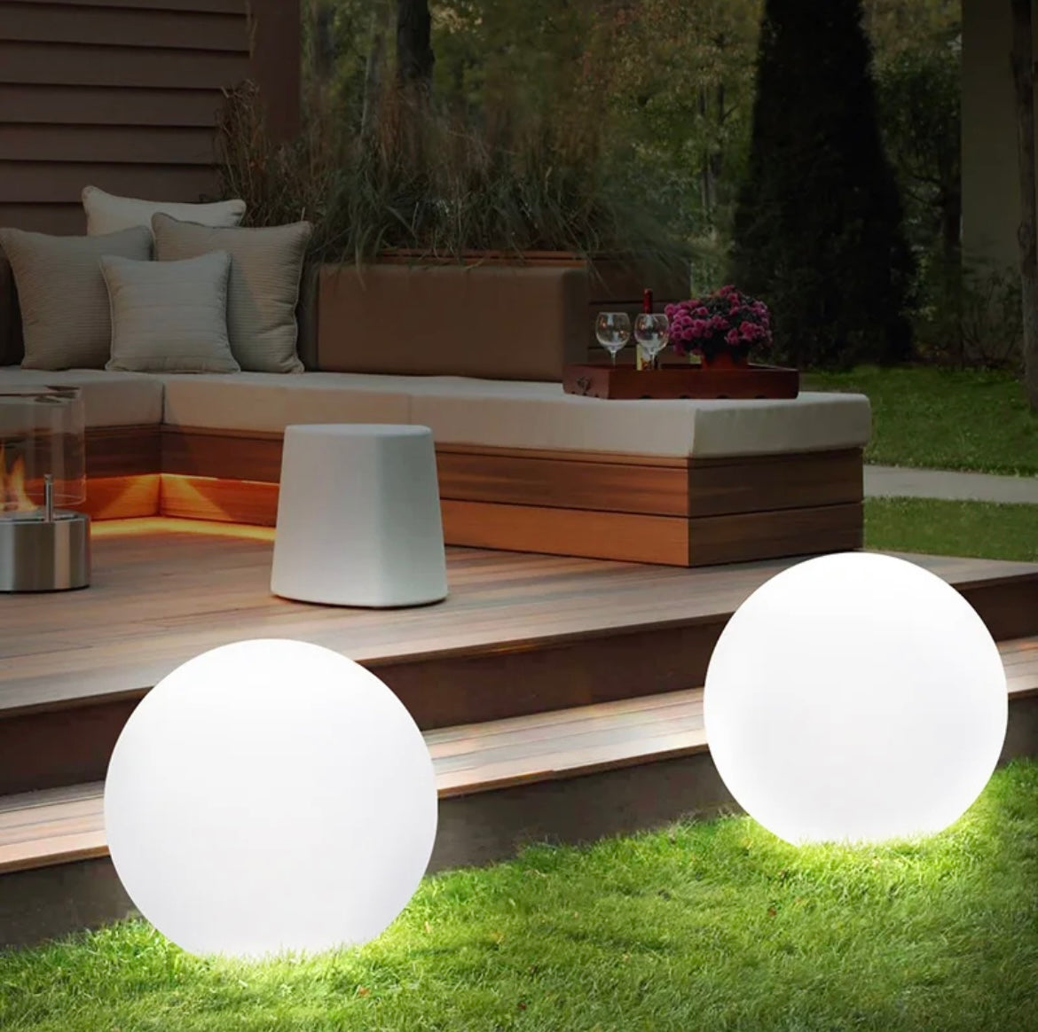 ball outdoor garden light