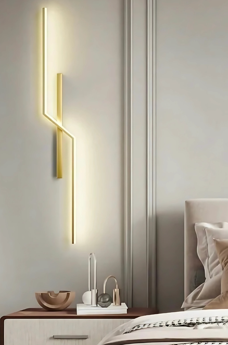 gold Modern Minimalist Strip Wall Lights