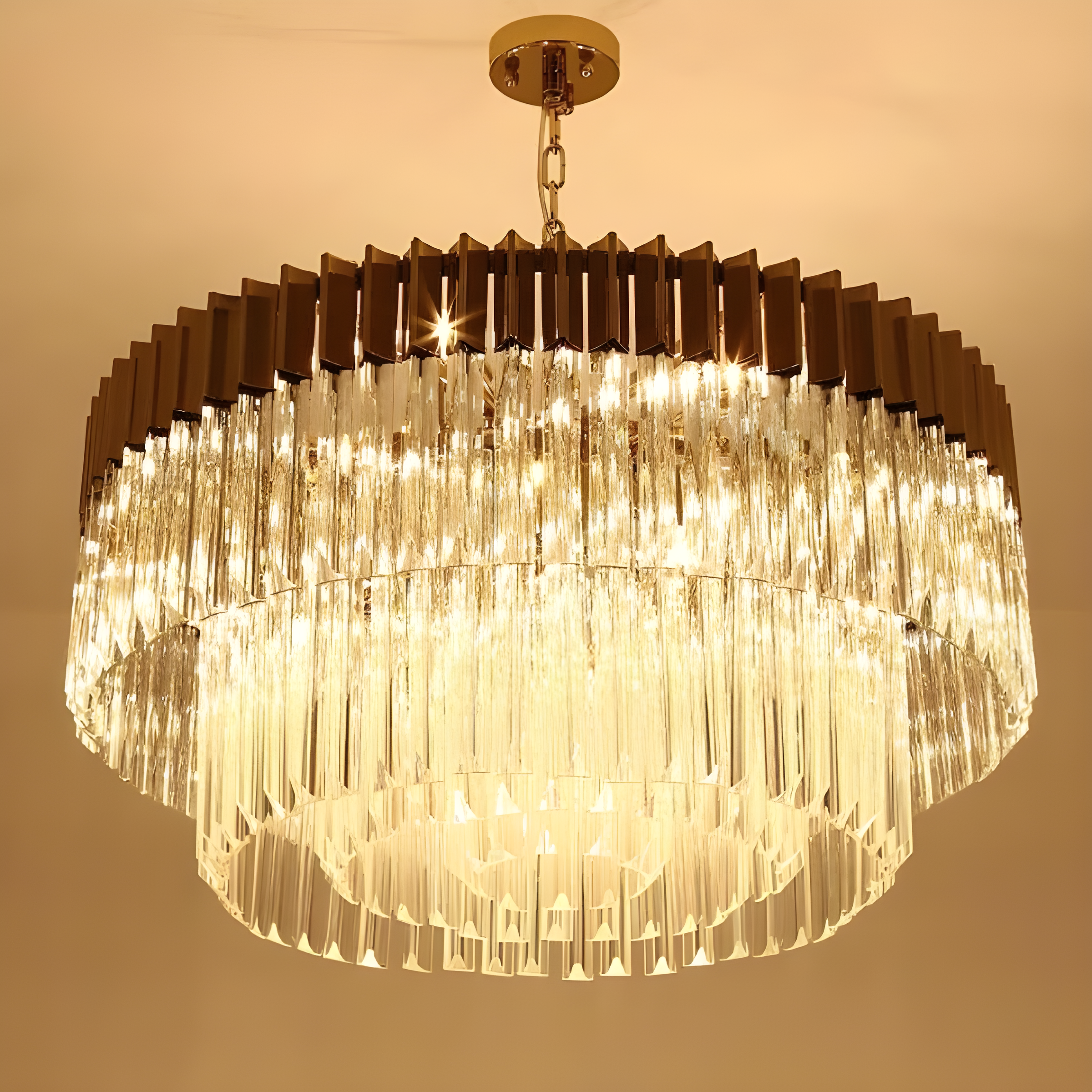 gold and Crystal Decorative Chandelier Pendants