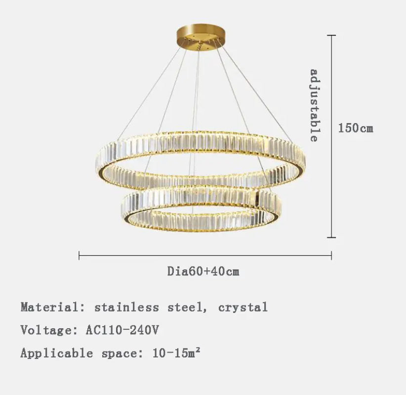 Modern Luxury Circular Crystal Chandelier