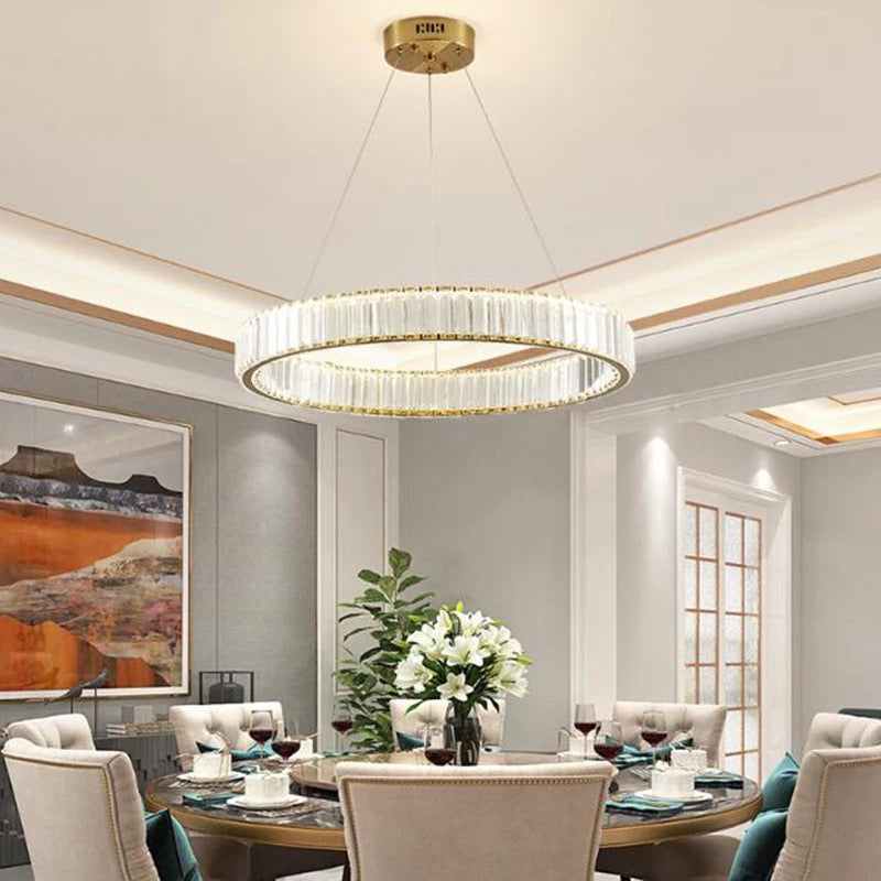 Modern Luxury Circular Crystal Chandelier