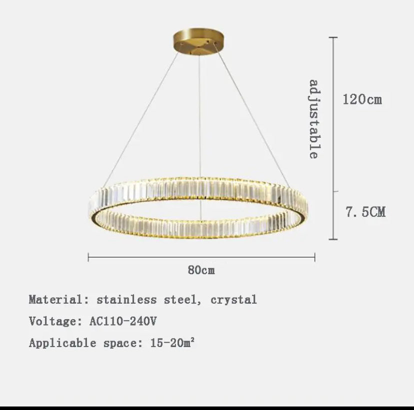Modern Luxury Circular Crystal Chandelier