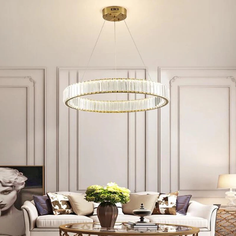Modern Luxury Circular Crystal Chandelier