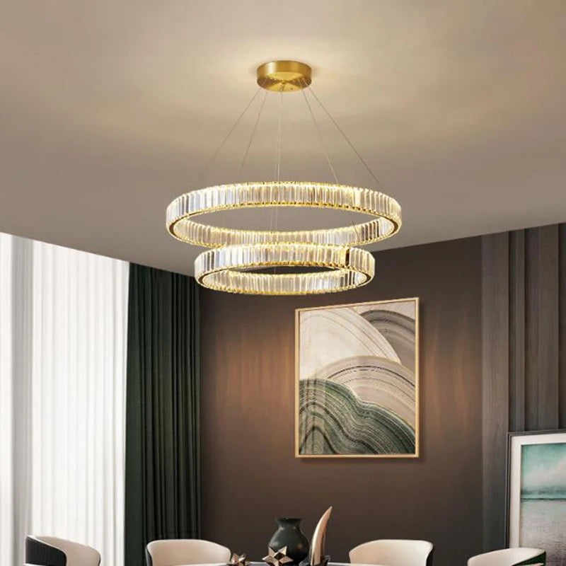 Modern Luxury Circular Crystal Chandelier