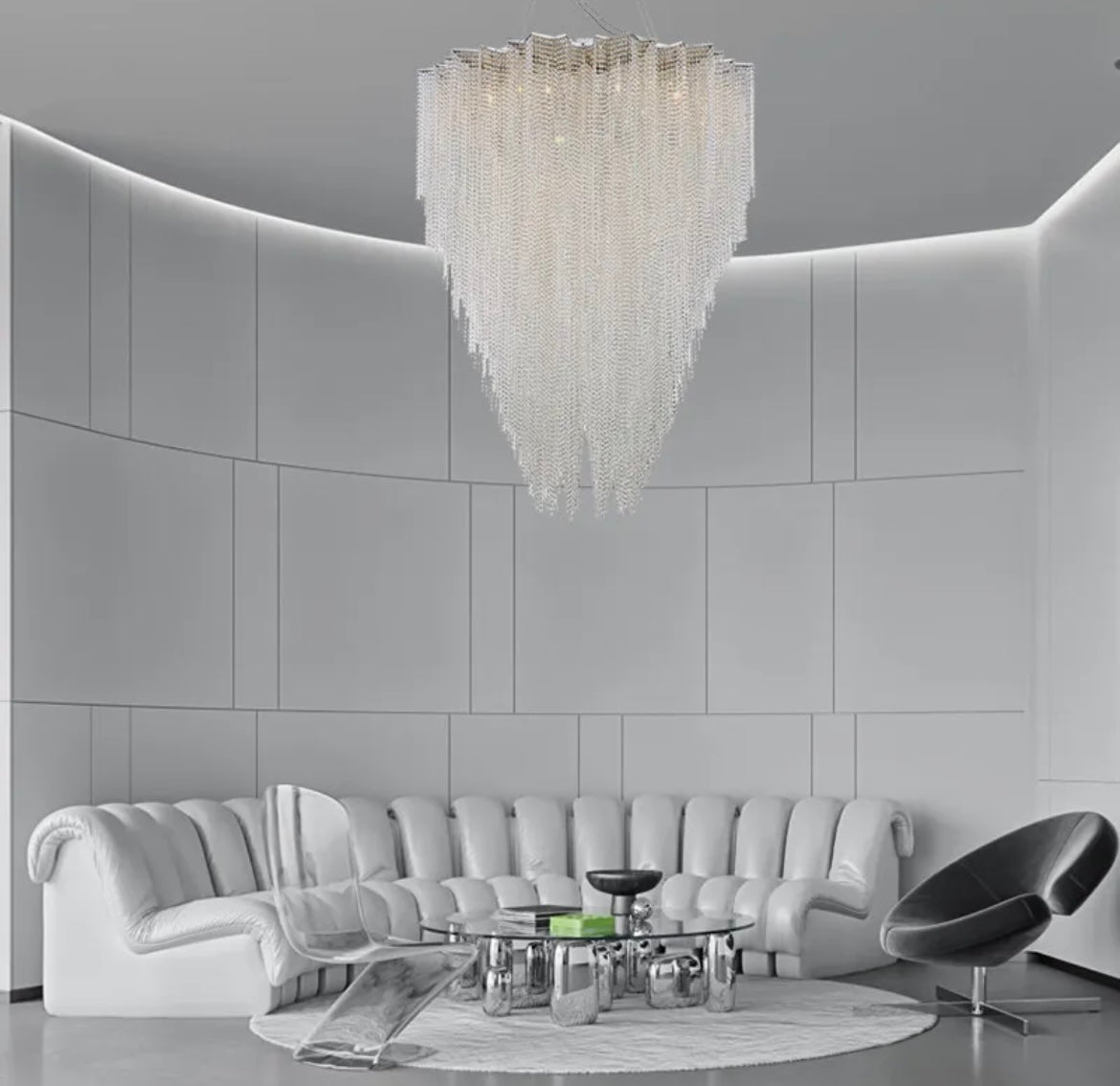 Luxury Attic K9 Crystal Bead Chandelier 