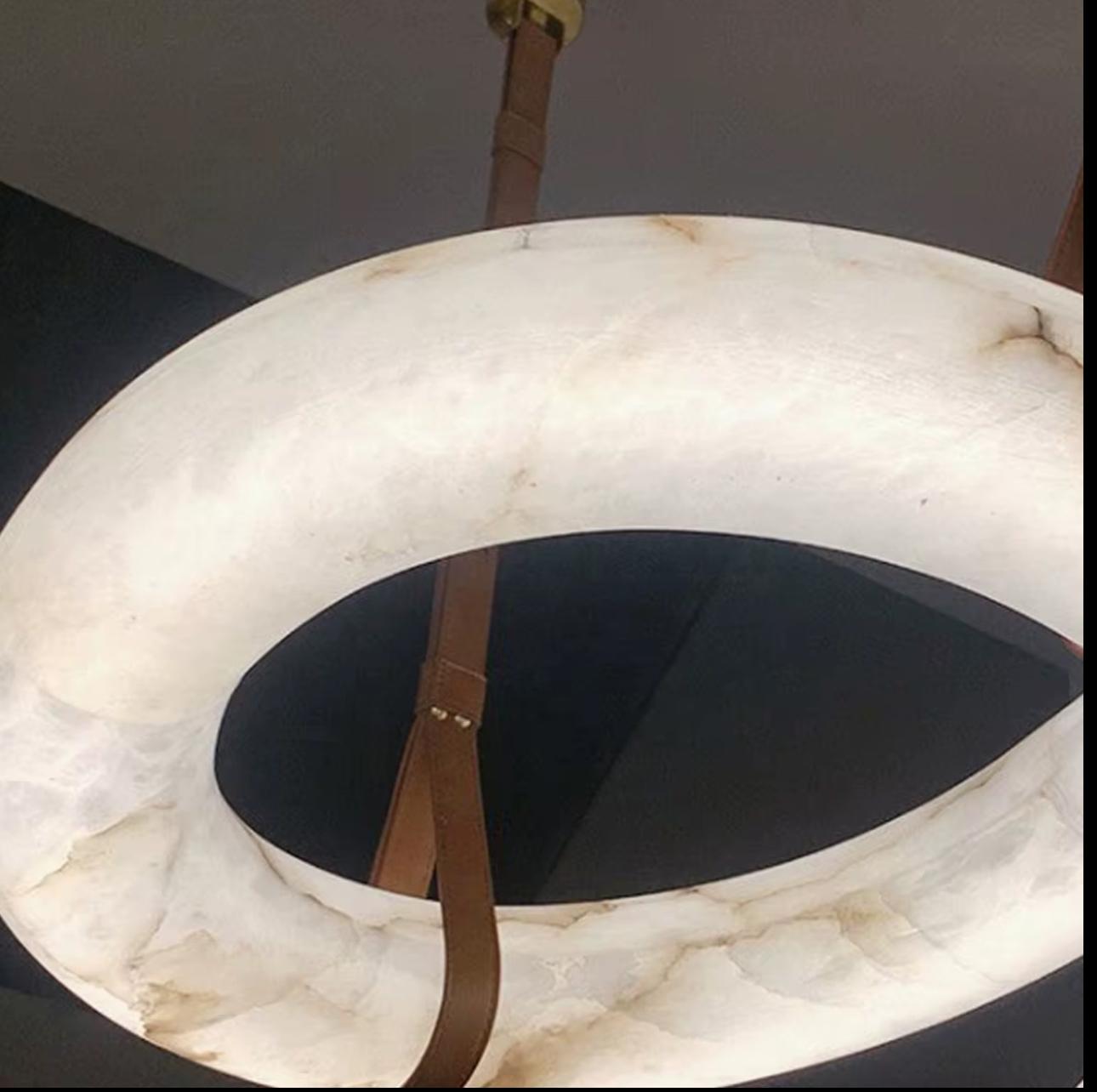 Close-up of a marble-patterned ceiling light fixture.