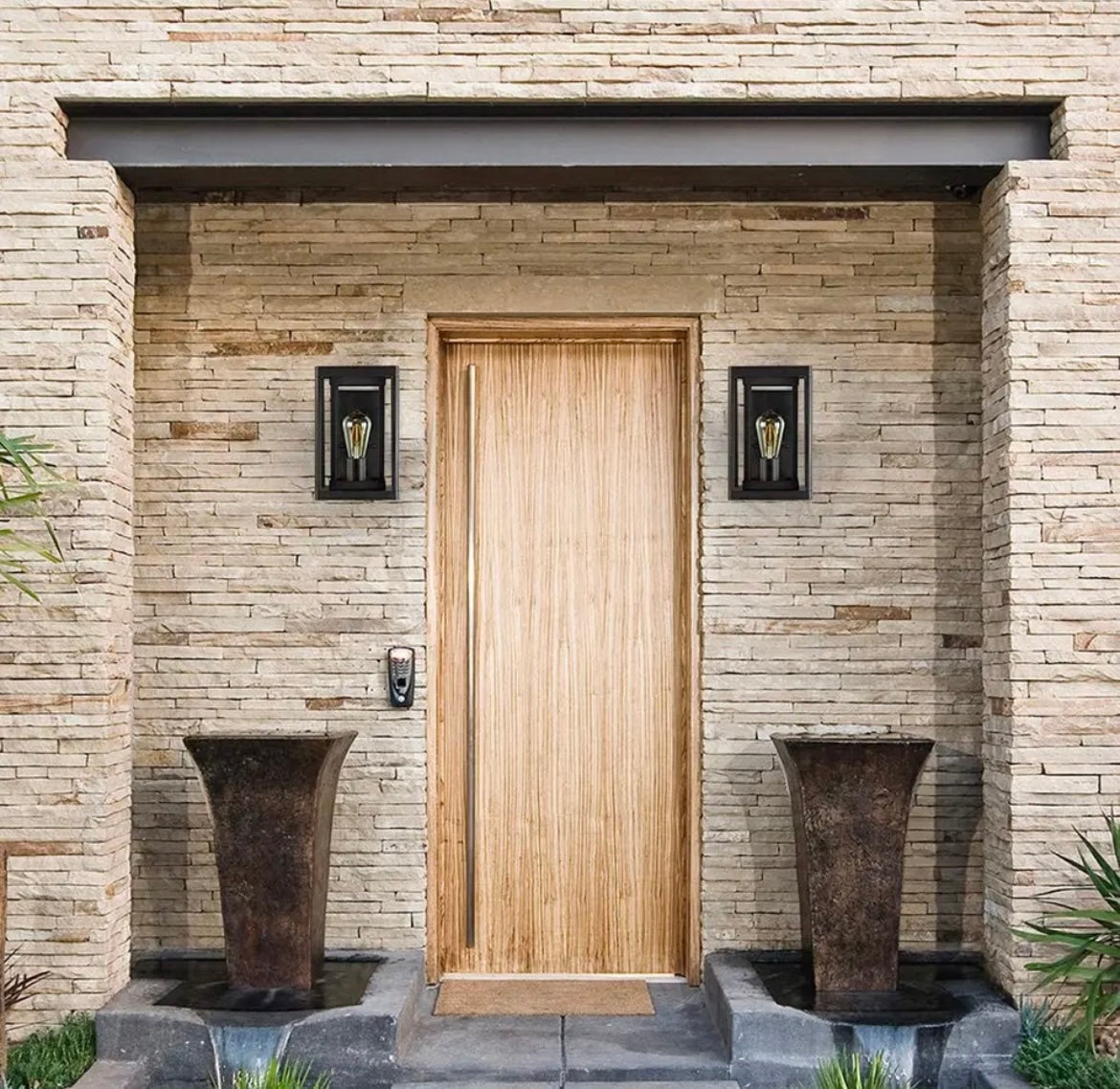 modern Outdoor Square Retro Wall Light 