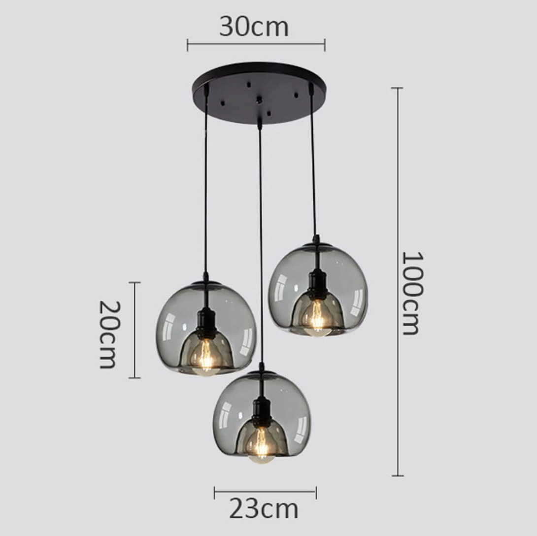black and glass pendant light kitchen