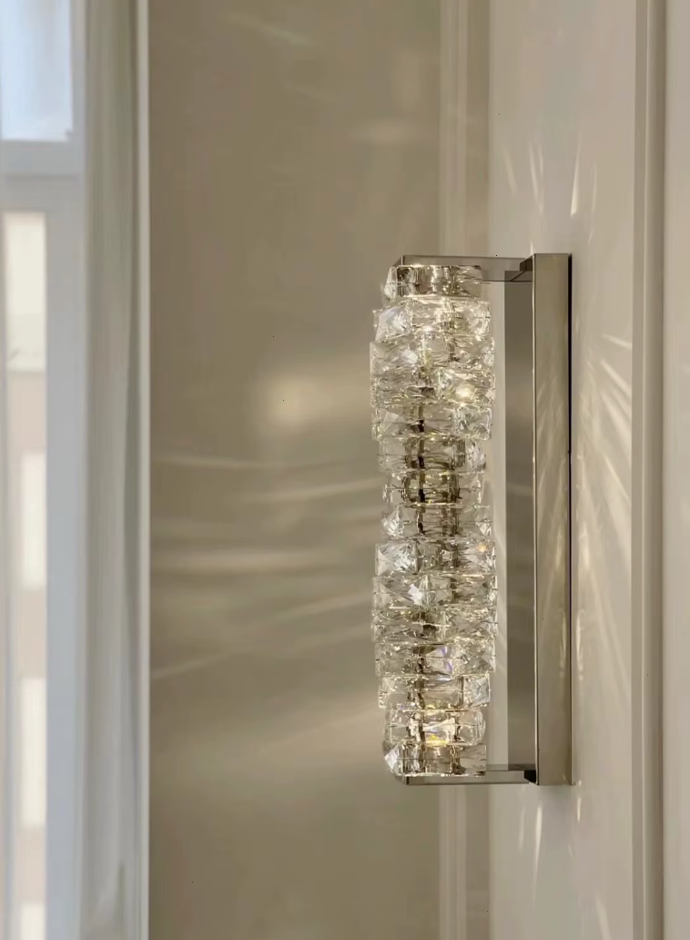 contemporary crystal wall lights