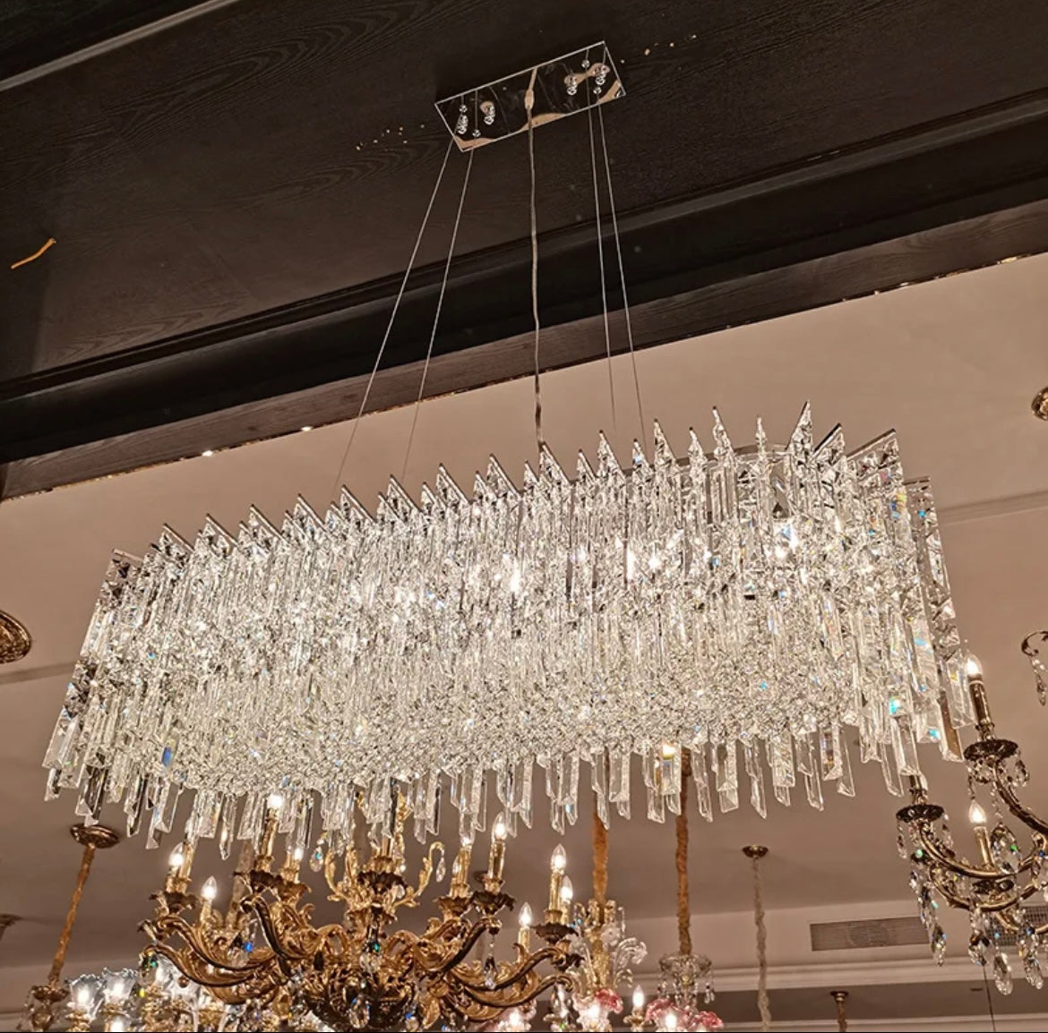 rectangle Light Fixture Crystal Chandelier